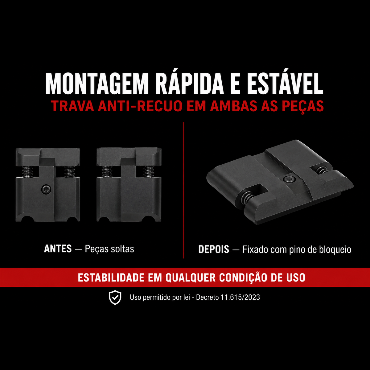 Adaptador Conversor Trilho 11mm 22mm Vector Optics SCRA-06B