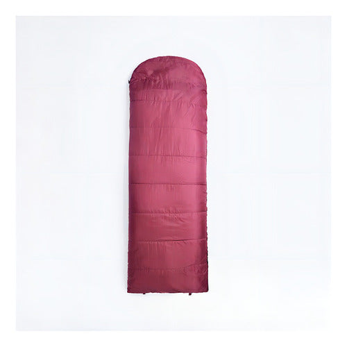 Saco De Dormir Allpa 2 Em 1 Vira Cobertor 220x70cm - Hawapi Cor Vinho Localização Do Zíper Direita