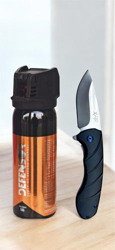 Kit Edc Spray Pimenta Canivete Tatico Defesa Pessoal Xv3452