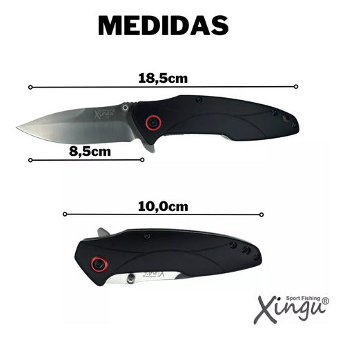 Canivete Xingu Metal Cabo De Alumínio Xv3453 Compacto Bolso