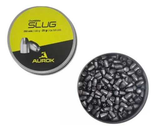 Chumbinho Carabina Pcp Aurok Slug Cal 5,5mm .217 21gr 250un