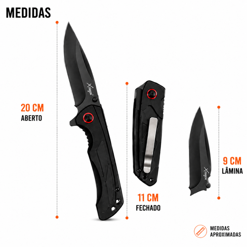 Canivete Xingu Metal Cabo De Alumínio Xv3451 Compacto Bolso