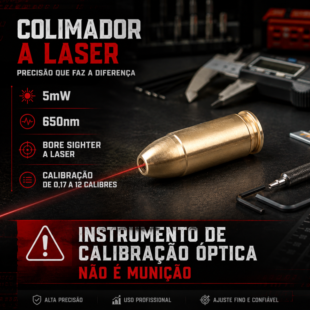 Colimador Laser Vector Optics Vipe Ray 9mm Calibração