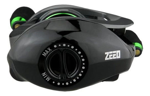 Carretilha Pesca Zeeo E-800 - 8 Rol - Drag:8kg - Rec.:8.1:1 Cor Preto Lado Da Manivela Direito
