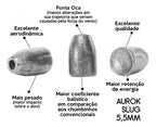 Chumbinho Carabina Pcp Aurok Slug Cal 5,5mm .217 21gr 250un