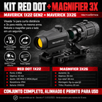Kit Red Dot Maverick 1x22 + Magnifier 3x26 Vector Optics