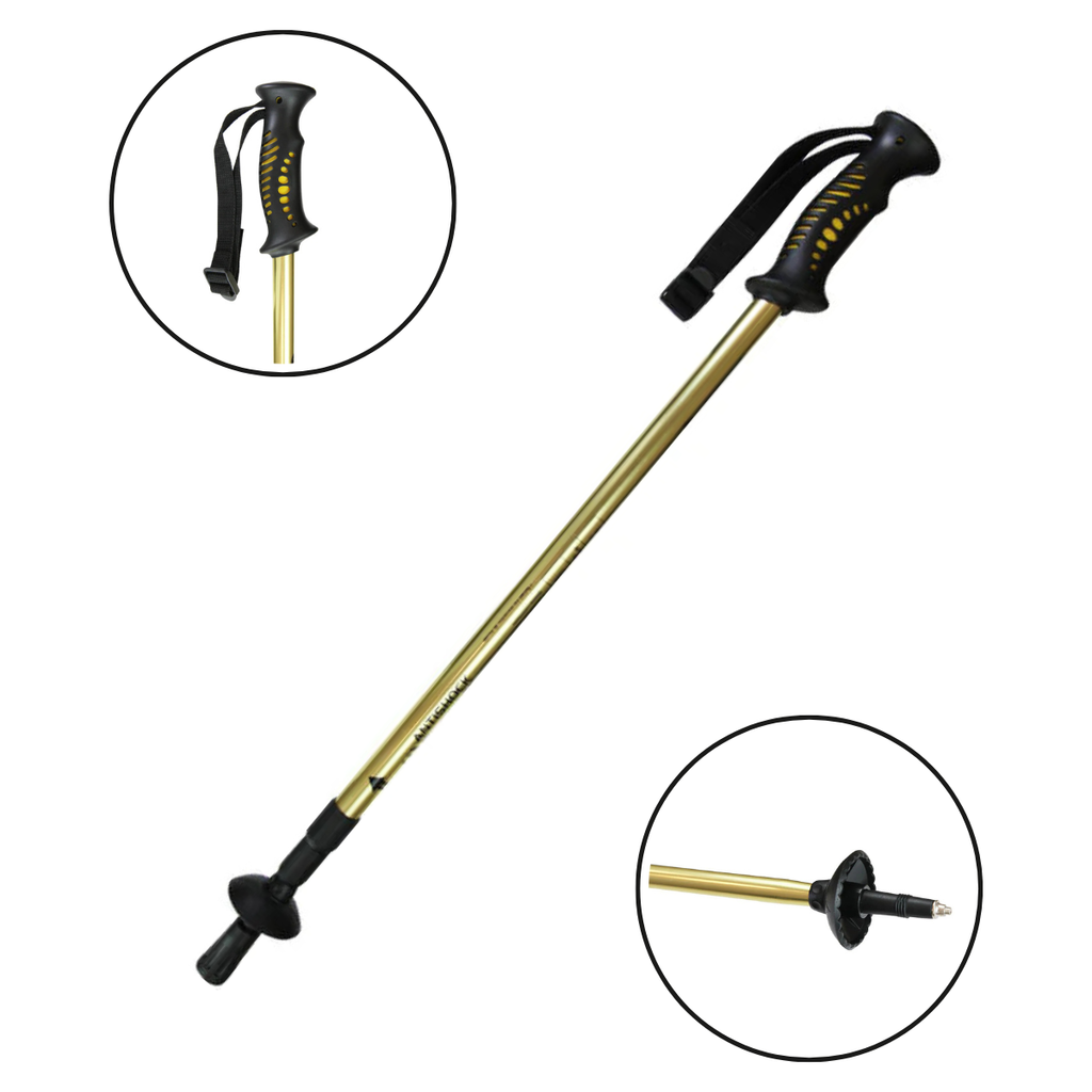 Bastão Caminhada Alum Ajustável Trekking Antishock Guepardo