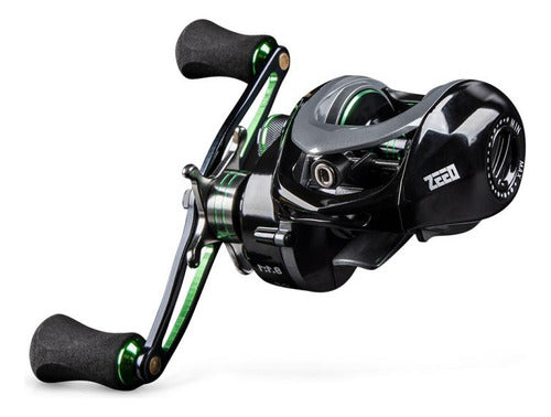 Carretilha Pesca Zeeo E-800 - 8 Rol - Drag:8kg - Rec.:8.1:1 Cor Preto Lado Da Manivela Direito