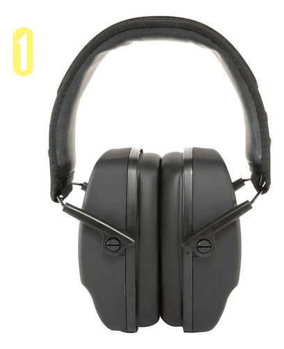 Abafador De Ruídos Aurok Sport Atenuação 25db Tiro Esportivo Cor Preto Preto