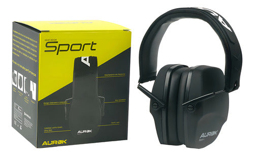 Abafador De Ruídos Aurok Sport Atenuação 25db Tiro Esportivo Cor Preto Preto