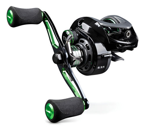 Carretilha Pesca Zeeo E-800 - 8 Rol - Drag:8kg - Rec.:8.1:1 Cor Preto Lado Da Manivela Direito