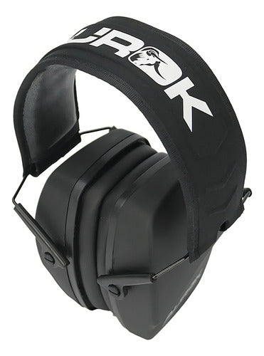 Abafador De Ruídos Aurok Sport Atenuação 25db Tiro Esportivo Cor Preto Preto