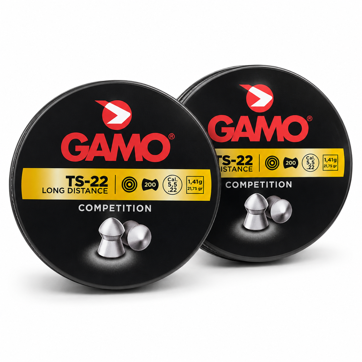 Kit2 Chumbinho Gamo Ts-22 Longa Dist Competition 5,5mm 200un