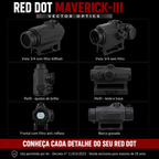 Red Dot Tático Vector Maverick 1x22 Gen 3 SCRD-38 MIL Ipx6