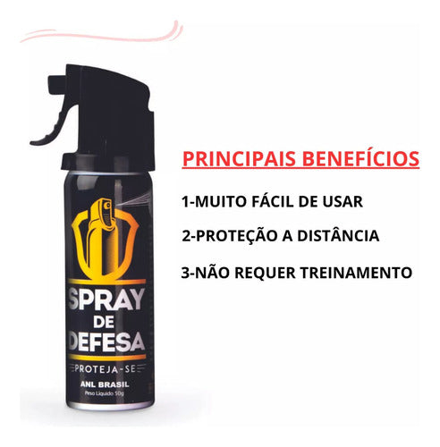 Kit Edc Spray Pimenta E Canivete Tatico Defesa Pessoal