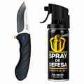 Kit Edc Spray Pimenta E Canivete Tatico Defesa Pessoal