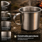 Caneca Alumínio 600ml Ferver Água Camping Trilha Legendários
