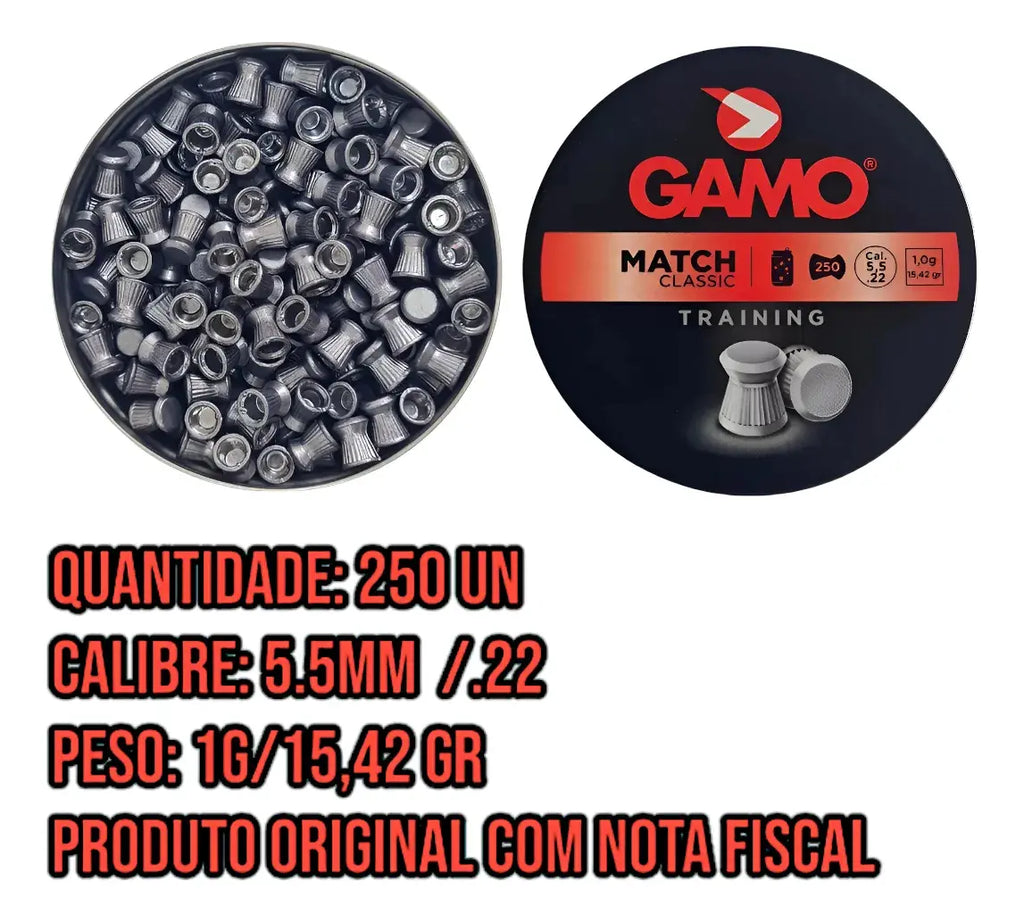 CHUMBINHO GAMO MATCH CLASSIC 250 5,5MM REF 632002525