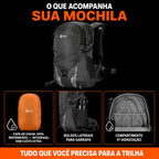 Mochila Camping Trilha Attack Air X 30L Capa de Chuva Ntk
