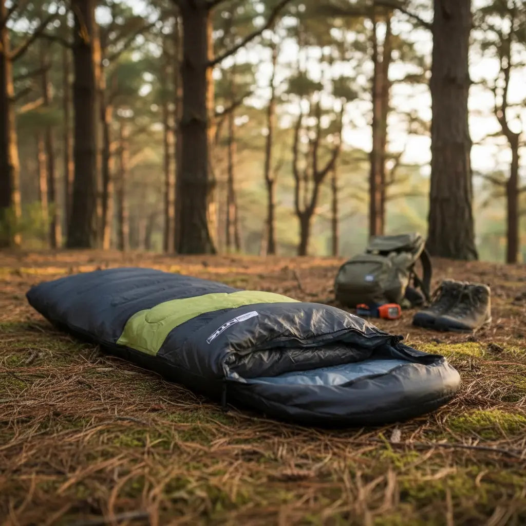 Saco De Dormir Camping Viper Solteiro Náutika Preto e Verde