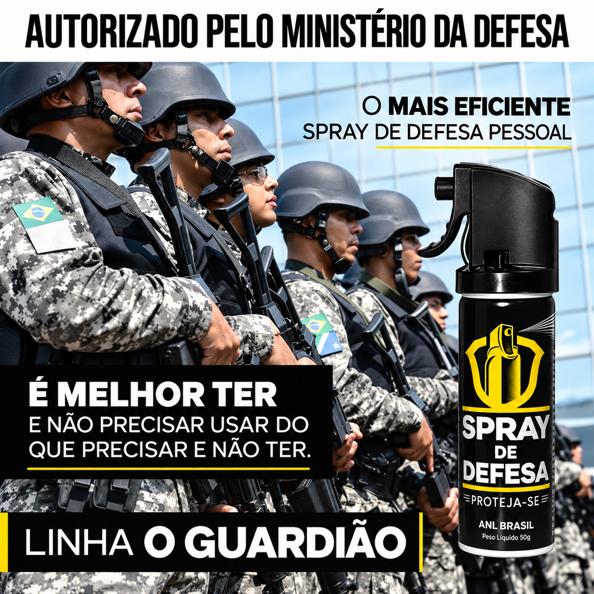 Spray Defesa Pessoal Gengibre 50g 20 Disparos Liberado