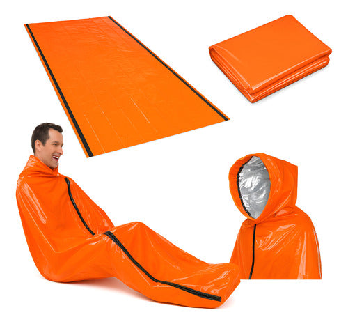 Saco De Dormir Aluminizado Manta Cobertor Térmica Legendário