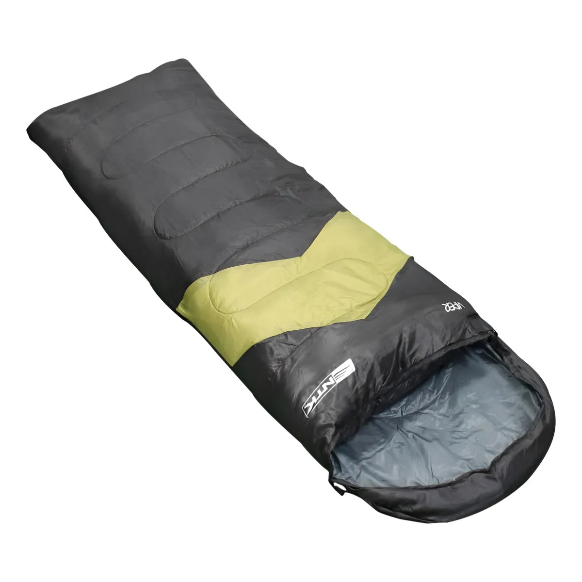 Saco De Dormir Camping Viper Solteiro Náutika Preto e Verde
