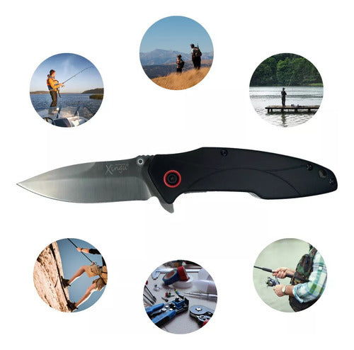 Canivete Xingu Metal Cabo De Alumínio Xv3453 Compacto Bolso