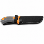 Faca Cabo Laranja Lâmina Negra Xingu Xv2907 + Bainha