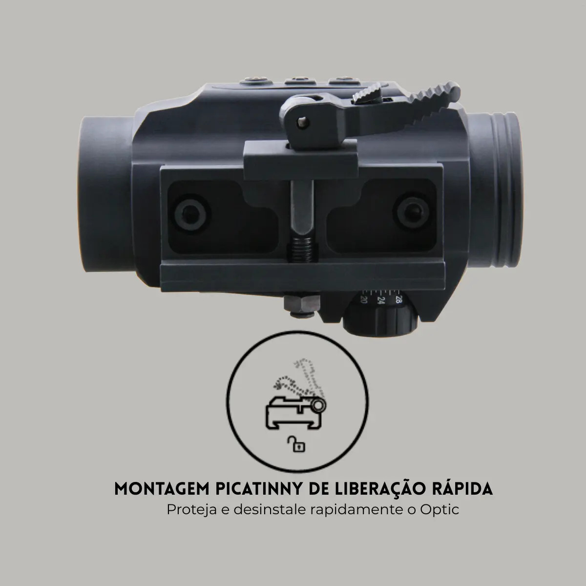 Red Dot Vector Nautilus 1x30 Mount 20mm Rápido Reforçado