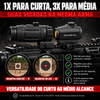 Kit Red Dot Maverick 1x22 + Magnifier 3x26 Vector Optics