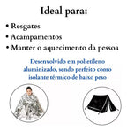 Manta Térmica Aluminizada 2,10 X 1,40 Cobertor Isolante Legendários