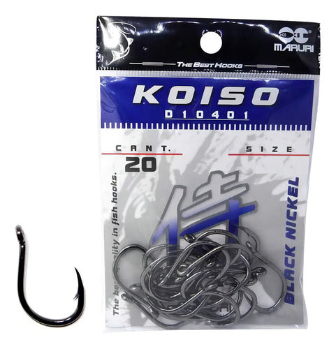 Anzol Maruri Koiso Black Preto N2 - C/20un Piapara Pacu