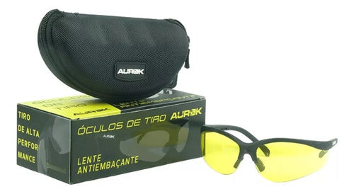 Óculos De Proteção Aurok Amarelo Tiro Esportivo