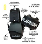 Abafador De Ruídos Aurok Sport Atenuação 25db Tiro Esportivo Cor Preto Preto