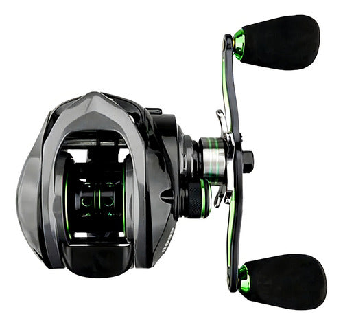 Carretilha Pesca Zeeo E-800 - 8 Rol - Drag:8kg - Rec.:8.1:1 Cor Preto Lado Da Manivela Direito