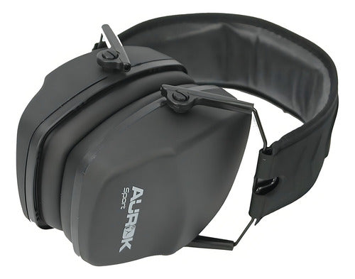 Abafador De Ruídos Aurok Sport Atenuação 25db Tiro Esportivo Cor Preto Preto